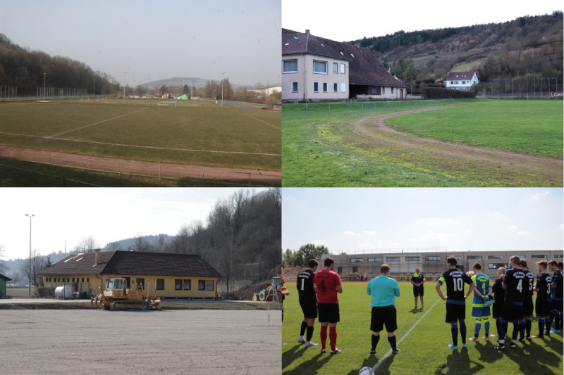 Verschiedene Eindrücke vom Sportplatzumbau 2017-2019.