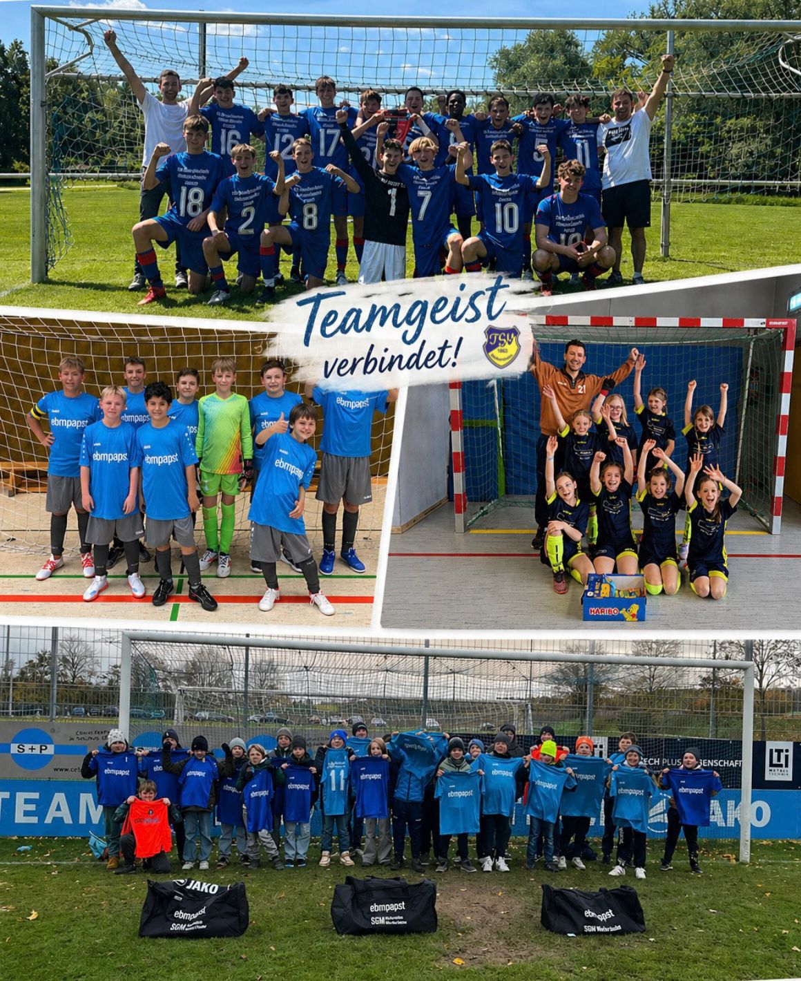 Collage von vier unserer Jugendmannschaften